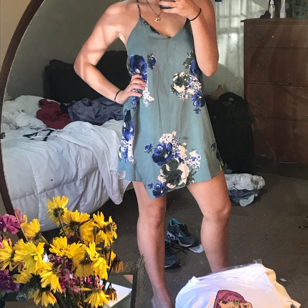 Free people flowery blue dress